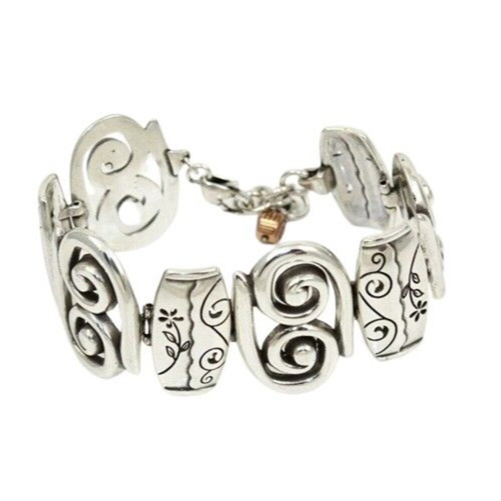 Brighton Silver Pablo's Passion Picasso Swirls Scroll & Floral Link Bracelet $68